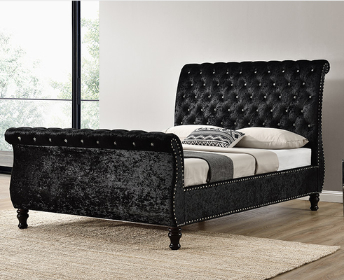 Κεφαλάρι κρεβατιού King Size σε στυλ Chesterfield με ταπετσαρία με κουμπιά