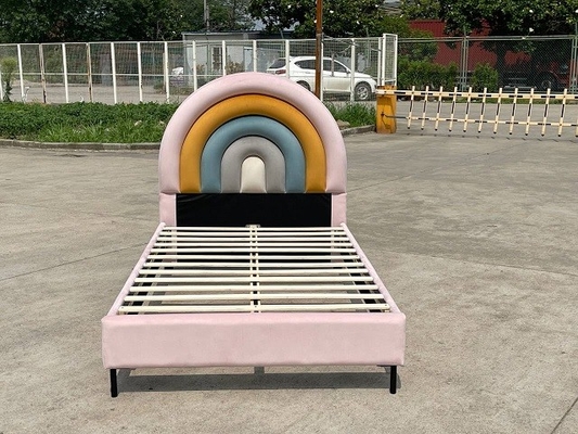 Τα παιδιά επικάλυψαν Headboard πλαισίων κρεβατιών διαμορφωμένο το ουράνιο τόξο σχέδιο πλατφορμών ιδρύματος