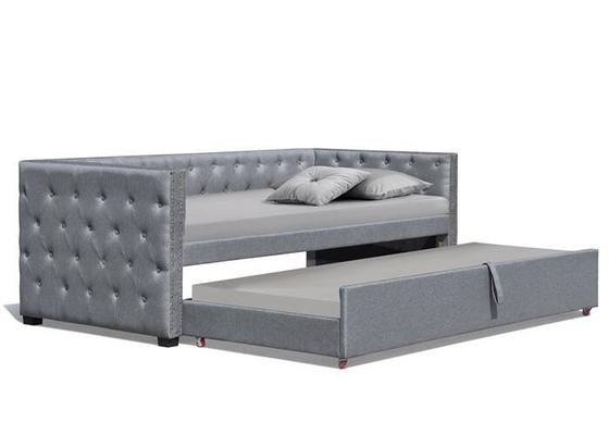 Επικαλυμμένο ύφασμα Trundle Daybed με το ενιαίο κοντραπλακέ στηριγμάτων χαλκού