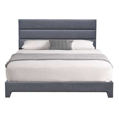 Σύγχρονο κρεβάτι πλατφορμών βασίλισσας Size Upholstered με διευθετήσιμο Headboard ύψους