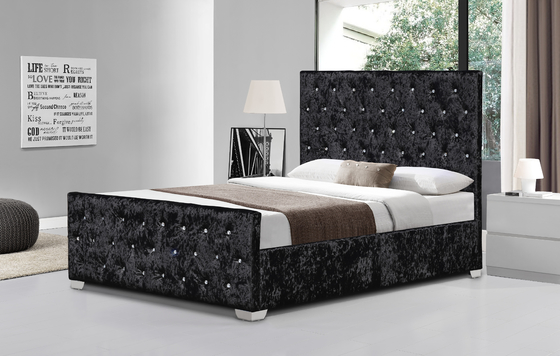 Headboard μεγέθους πλαισίων κρεβατιών υφάσματος βελούδου κόκκινου κρασιού διπλό ξύλινο υψηλό κρεβάτι