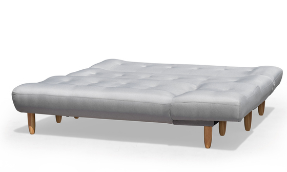Σχήμα L Πτυσσόμενος καναπές Futon-κρεβάτι Σκούρο γκρι πολυεστέρας με επένδυση μοντέρνα μετατρέψιμο