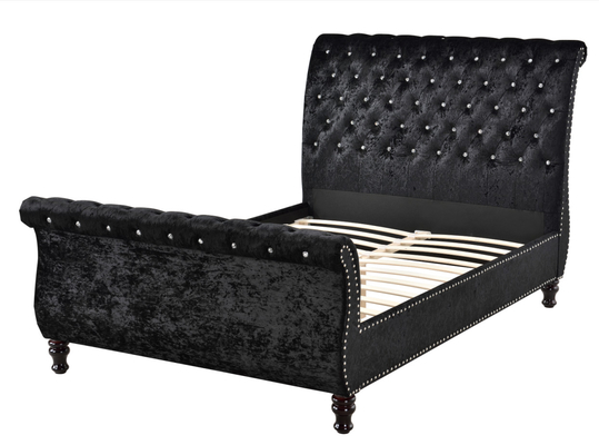 Κεφαλάρι κρεβατιού King Size σε στυλ Chesterfield με ταπετσαρία με κουμπιά