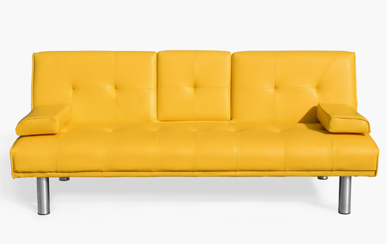 Μοντέρνος καναπές ξαπλώστρας Futon από συνθετικό δέρμα 3θέσιος καναπές Futon