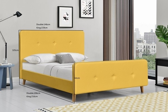 Σύγχρονο Σκανδιναβικό Bed κρεβατιών πλαίσιο βασίλισσας Size Fabric Upholstered κατασκευαστής
