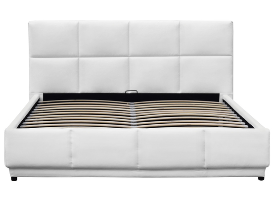 Επικαλυμμένη PU βασίλισσα Storage Bed With Led, BSCI αερίου ανελκυστήρας