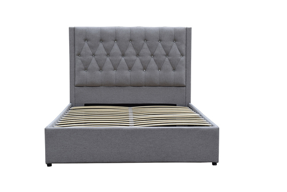 Υψηλά σχηματισμένα τούφες Headboard κουμπιά κρυστάλλου πλαισίων κρεβατιών αποθήκευσης ανελκυστήρων αερίου ταπετσαριών