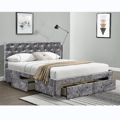 Ottoman βασίλισσας Size Double Upholstered πλαίσιο κρεβατιών με 4 ODM cOem συρταριών