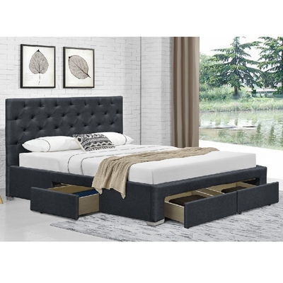 Ottoman βασίλισσας Size Double Upholstered πλαίσιο κρεβατιών με 4 ODM cOem συρταριών