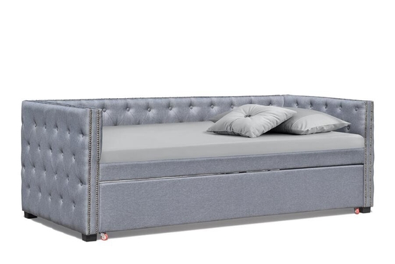 Επικαλυμμένο ύφασμα Trundle Daybed με το ενιαίο κοντραπλακέ στηριγμάτων χαλκού