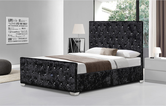 BSCI επικάλυψε το πλαίσιο κρεβατιών με Headboard διαμαντιών το ευρωπαϊκό ύφος που προσαρμόστηκε