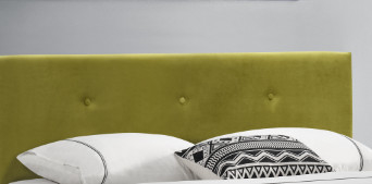 Φουντωτό πράσινο συντριμμένο κρέμα Headboard μαξιλαριών βελούδου διπλό πλαίσιο κρεβατιών