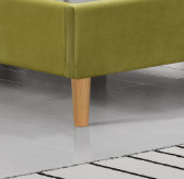Φουντωτό πράσινο συντριμμένο κρέμα Headboard μαξιλαριών βελούδου διπλό πλαίσιο κρεβατιών