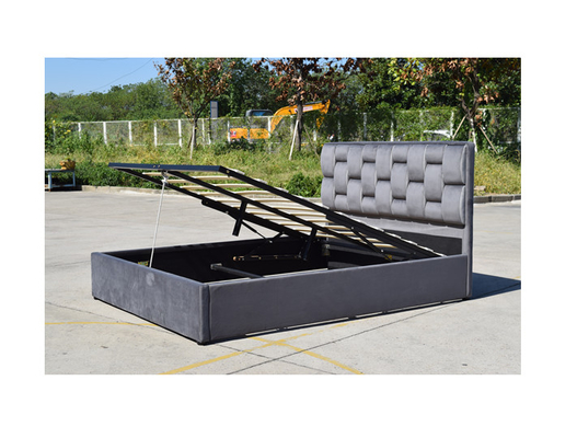 Δίδυμο μέγεθος επικαλυμμένο λινό Bedframe υφάσματος με τον ανελκυστήρα αερίου