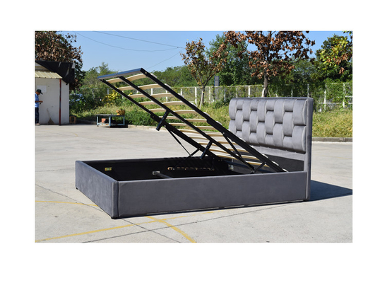 Δίδυμο μέγεθος επικαλυμμένο λινό Bedframe υφάσματος με τον ανελκυστήρα αερίου