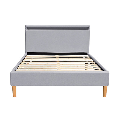 Γκρίζο φως Stanlake επάνω στο πλαίσιο κρεβατιών με Headboard 140x200cm 160x200cm 180x200cm