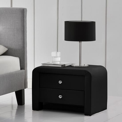 Ο επικαλυμμένος Μαύρος 2 συρτάρι Nightstand
